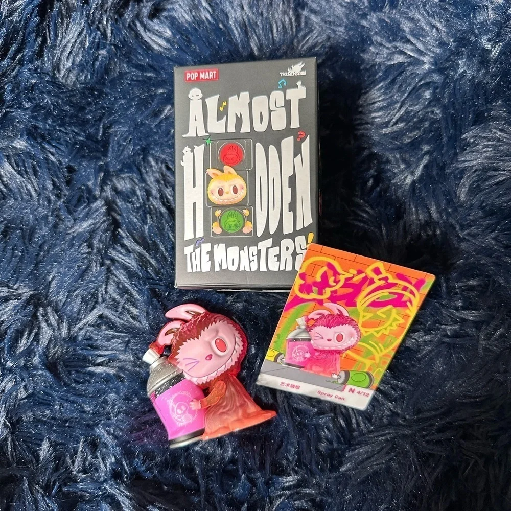 Labubu Almost Hidden Spray Can Vinyl Figure Pop Mart The Monsters